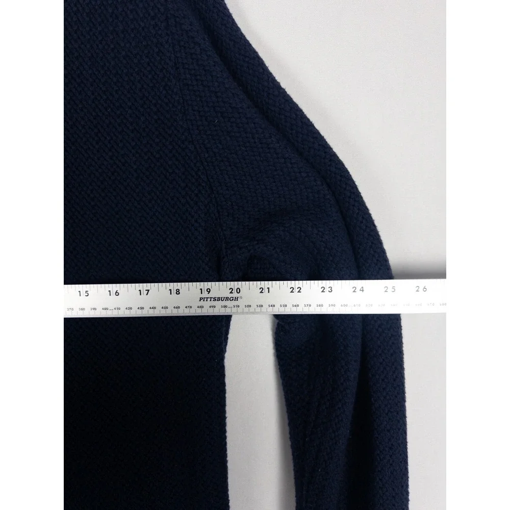 Tommy Bahama Sweater Mens L‎ Blue Knit Heavyweght Fisherman Full Zip Heavyweight